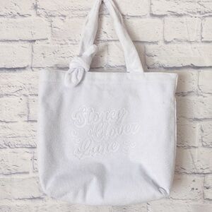 Stoney Clover Lane x Target white terry tote bag